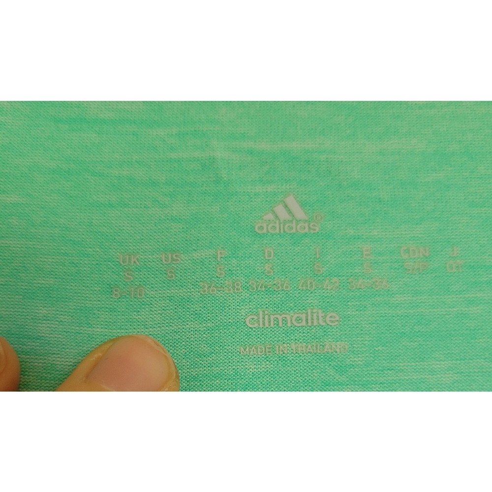 Womens Adidas tank top size small green/blue color with yellow - Picture 2 of 4